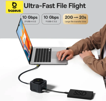 technessen126's tweet photo. ���� ¡Eleva tu conectividad con el Baseus USB-C Hub Magnético! 📷📷 6 en 1: HDMI 4K, carga PD 100W, USB 3.0, lectores SD/TF y jack de audio 3,5mm.
📷 Diseño Magnético: Se fija firmemente para un setup ordenado.
https://t.co/XovBvoQ9rS https://t.co/6JEQXG5MZv