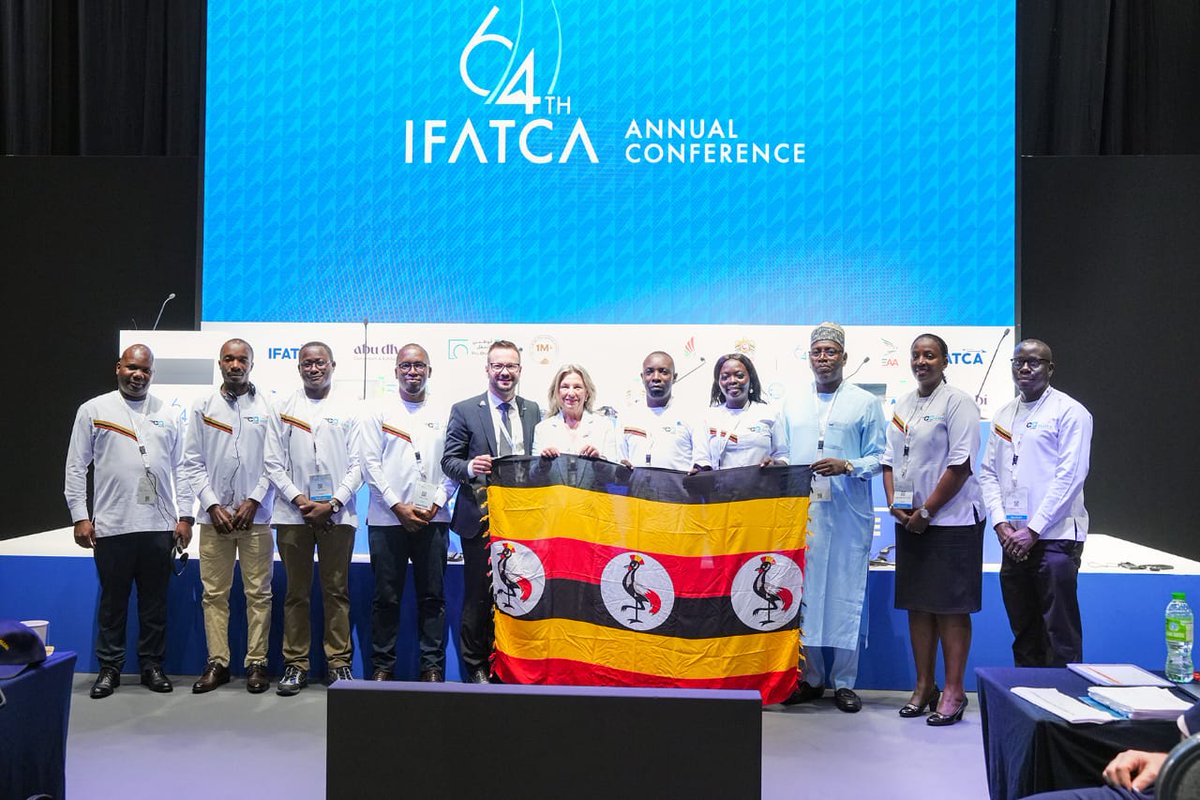 UgandaCAA's tweet image. Uganda wins bid to host 66th  IFATCA Conference in 2027

Uganda has won the bid to host the 66th International Federation of Air Traffic Controllers&apos; Associations (IFATCA) Conference in 2027. The announcement was made on Friday, May 2, 2025, during the closing ceremony of the…
