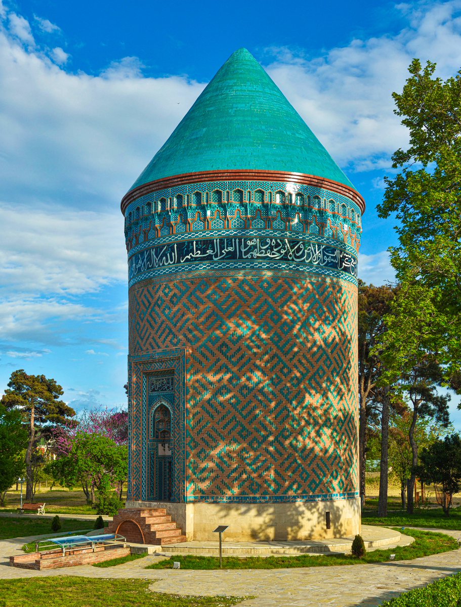 Step into history in Barda, Azerbaijan 🌿 The iconic Barda Mausoleum, built in 1322, features mesmerising glazed bricks and intricate calligraphy. A must-see for lovers of heritage and architecture. 

#AzerbaijanTravel #Azerbaijan #ExperienceAzerbaijan #TakeAnotherLook