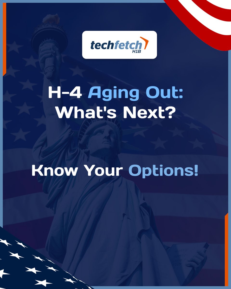 TechfetchH1B's tweet image. H-4 &apos;aging out&apos; is tough, but not the end! 💪 
Plan your next steps: F-1, STEM OPT, employer sponsorship &amp;amp; more. Explore your possibilities!
Stay informed &amp;amp; seek expert advice. 

#H1B #USImmigration #H4Visa #TechFetch #TechFetchH1B