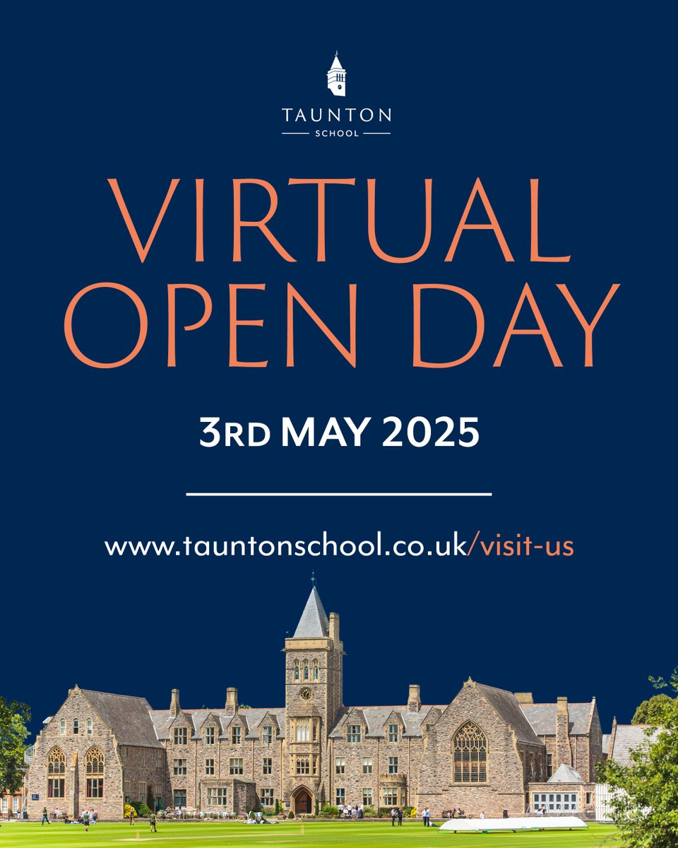 Join us online tomorrow for our Virtual Open Event!

Visit tauntonschool.co.uk/events/virtual… to find out more and book your place. 

#IndependentSchool#PrivateSchool#Taunton#Somerset#UKBoardingSchool#InternationalBoardingSchool#BoardingSchool#TauntonSomerset