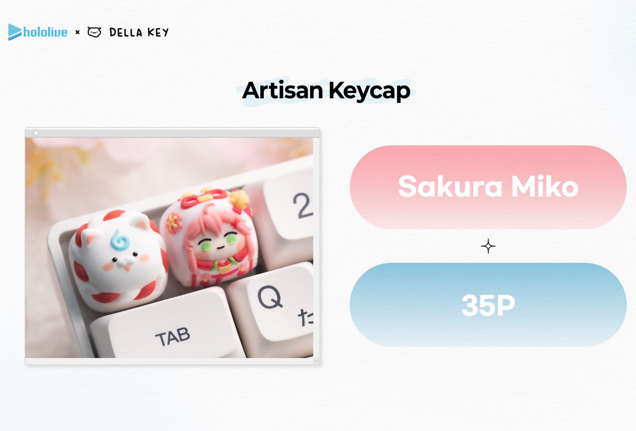 フルセット Sakura Miko+35P Artisan Keycap Sakura Miko Artisan
