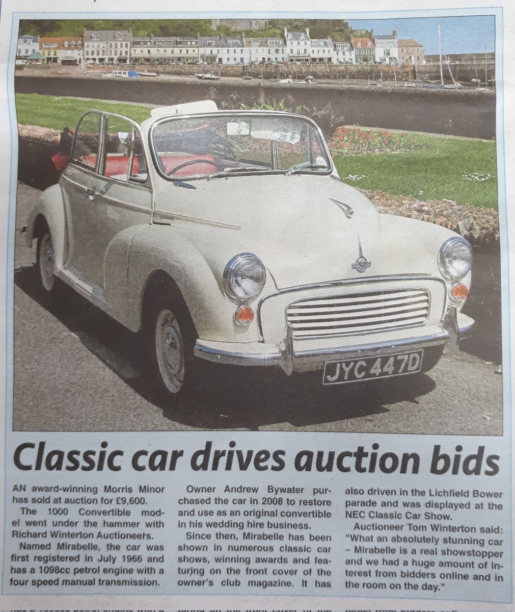 AlexKeller_PR's tweet photo. Great to see this story make it in print in the latest Lichfield and Burntwood Independent 📰
Thanks to the @LichfieldLive team for featuring Mirabelle, a 1966 Morris Minor 🗞️ https://t.co/iErRithPo9