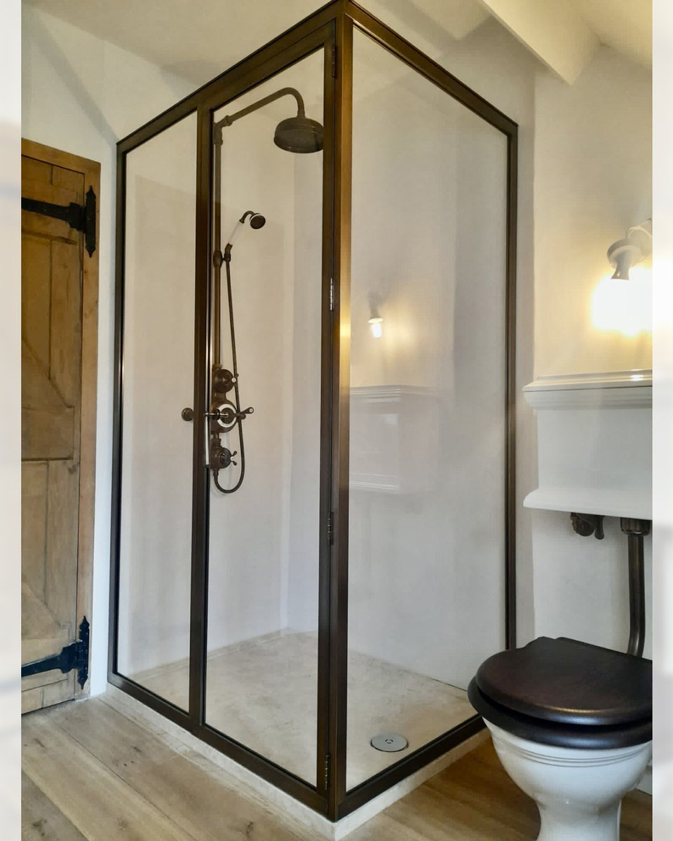 Thinking about a bathroom revamp? Bespoke shower enclosures can elevate the space beautifully.

A timeless combo we are loving is fluted glass &amp; aged brass.

Ready to design yours andrewnebbettdesigns.co.uk/contact/

#BespokeBathroom #LuxuryInteriors #ShowerGoals #AndrewNebbettDesigns