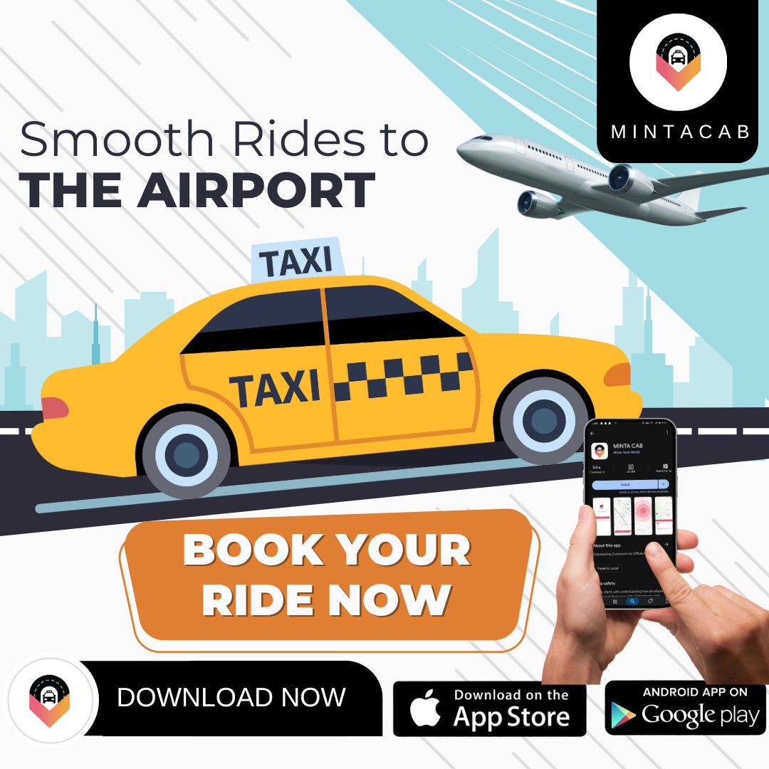 mintacabs's tweet photo. ✈ Heading to the airport? Ride stress-free with MintaCab – your go-to for smooth, on-time airport transfers!
✅ Easy app booking
✅ 24/7 service
✅ No surge pricing
📲 Download now on App Store &amp; Google Play!
#MintaCab #AirportTaxi #TravelSmart https://t.co/McHlF7SzvX