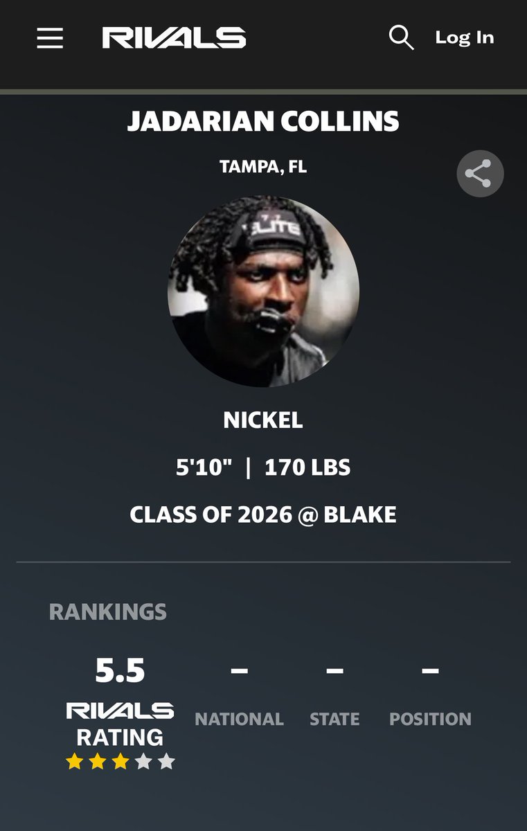 Jadarian āJuJuā Collins (@jadariancollins) on Twitter photo I am officially ranked a 3 āļø on Rivals thanks toā <a href="/CoachXavierBHS/">Coach X and Os</a> <a href="/BlakeJacketsFB/">Blake High School Football Team</a> <a href="/JohnGarcia_Jr/">John Garcia, Jr.</a> <a href="/Rivals/">Rivals</a> <a href="/n_parrott478/">Nicholas Parrott</a> <a href="/ChadSimmons_/">ChadSimmons</a> <a href="/polk_way/">PolkWay</a> <a href="/BigCountyPreps1/">BCP SPORTS</a> <a href="/On3sports/">On3</a> <a href="/Andrew_Ivins/">Andrew Ivins</a> <a href="/adamgorney/">Adam Gorney</a> I am officially ranked a 3 āļø on Rivals thanks toā <a href="/CoachXavierBHS/">Coach X and Os</a> <a href="/BlakeJacketsFB/">Blake High School Football Team</a> <a href="/JohnGarcia_Jr/">John Garcia, Jr.</a> <a href="/Rivals/">Rivals</a> <a href="/n_parrott478/">Nicholas Parrott</a> <a href="/ChadSimmons_/">ChadSimmons</a> <a href="/polk_way/">PolkWay</a> <a href="/BigCountyPreps1/">BCP SPORTS</a> <a href="/On3sports/">On3</a> <a href="/Andrew_Ivins/">Andrew Ivins</a> <a href="/adamgorney/">Adam Gorney</a>