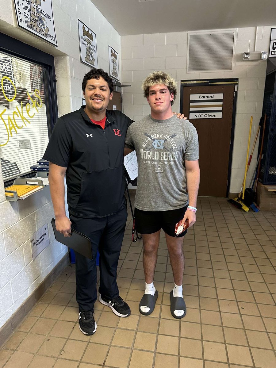 I’d like to thank <a href="/bryce_pm/">Bryce Perry-Martin</a> for coming by the school, Can’t wait to come down to Davidson this summer <a href="/DavidsonFB/">Davidson Football</a> <a href="/LC_JacketsFB/">Lee County Football</a> <a href="/CaryCoaching101/">Coach Chavar Tyrance</a>