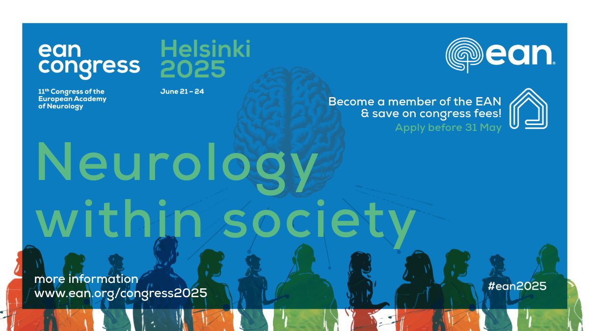 EpiCARE (@epicare_ern) on Twitter photo ๐ง Join us in Helsinki for the 11th Annual EAN Congress! Submit your membership applications before 31 May for reduced rates. ๐ Register for the congress here: ow.ly/NeMS50VaQPI
#EANeurology #ean2025 <a href="/EANeurology/">European Academy of Neurology</a> ๐ง Join us in Helsinki for the 11th Annual EAN Congress! Submit your membership applications before 31 May for reduced rates. ๐ Register for the congress here: ow.ly/NeMS50VaQPI
#EANeurology #ean2025 <a href="/EANeurology/">European Academy of Neurology</a>