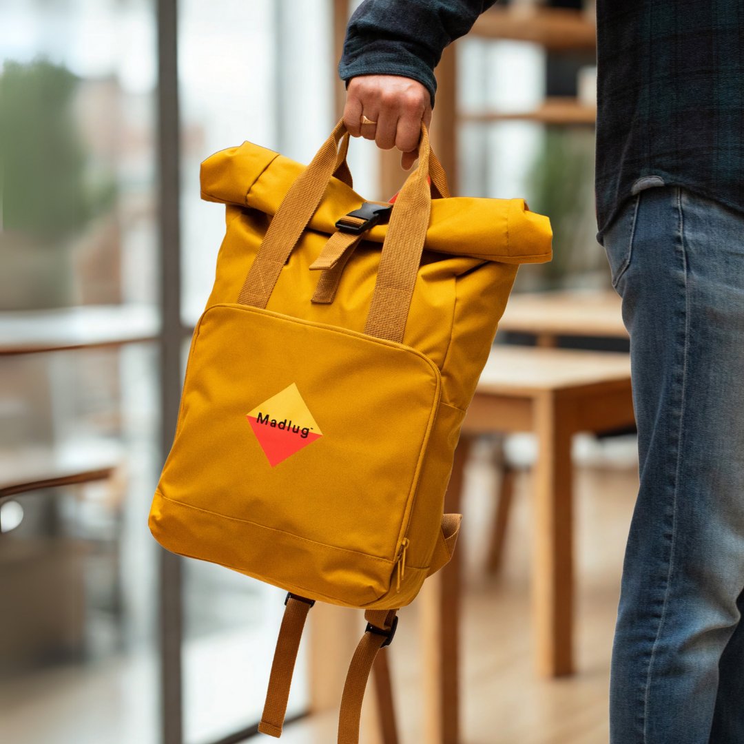 The Classic Roll-Top Backpack with its sleek design and is one of our most popular bags! 

With every one purchased a pack-away travel bag goes to a child in care, so you can feel good about your purchase! Shop now: madlug.com/collections/cl…