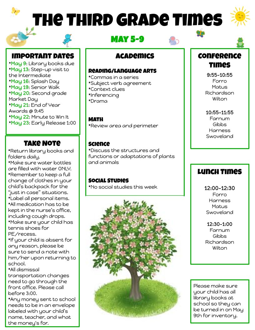 Here's what we will be learning next week in 3rd grade. #RobinsonISD <a href="/ElemRob/">Robinson Elementary</a>