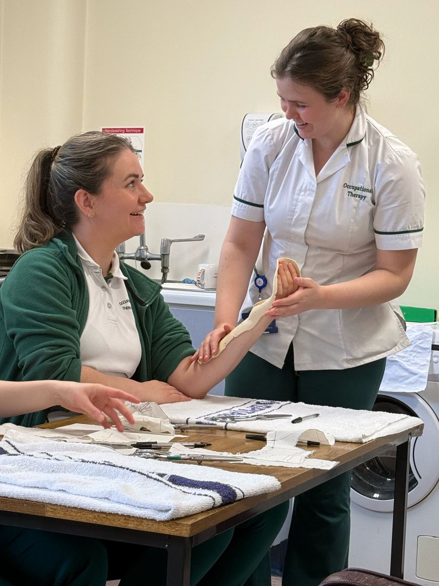 Yesterday, we had our wonderful CS OT Olga Hill facilitate a splinting session with some of our OTs and OT students. A great opportunity to practice - practice makes perfect :) #occuptationaltherapy #splinting