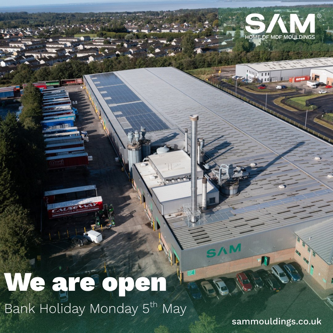 📢 We are open for business this bank holiday Monday! 📢 

We would like to wish our lovely customers and suppliers a very happy bank holiday weekend 🎉

📌 For any enquiries contact us on our website at: sammouldings.co.uk/contact/
 
#HappyBankHoliday