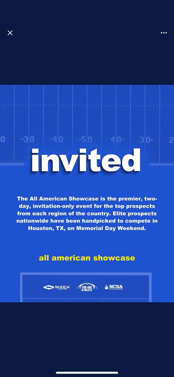 #AGTG Thank you <a href="/youareathlete/">You Are Athlete</a> for the invitation to your All American showcase to show off my skills 
<a href="/Coach_RobMurphy/">Robert Murphy</a> <a href="/Fury7v7/">TEAM TEXAS FURY INC 🏈 ®️™️ 🔥</a> <a href="/JjWatson_3/">Jeremy Watson</a> <a href="/FootballHumble/">Humble Wildcats FB</a>  <a href="/RicoOchoa/">Coach Rico Ochoa</a>