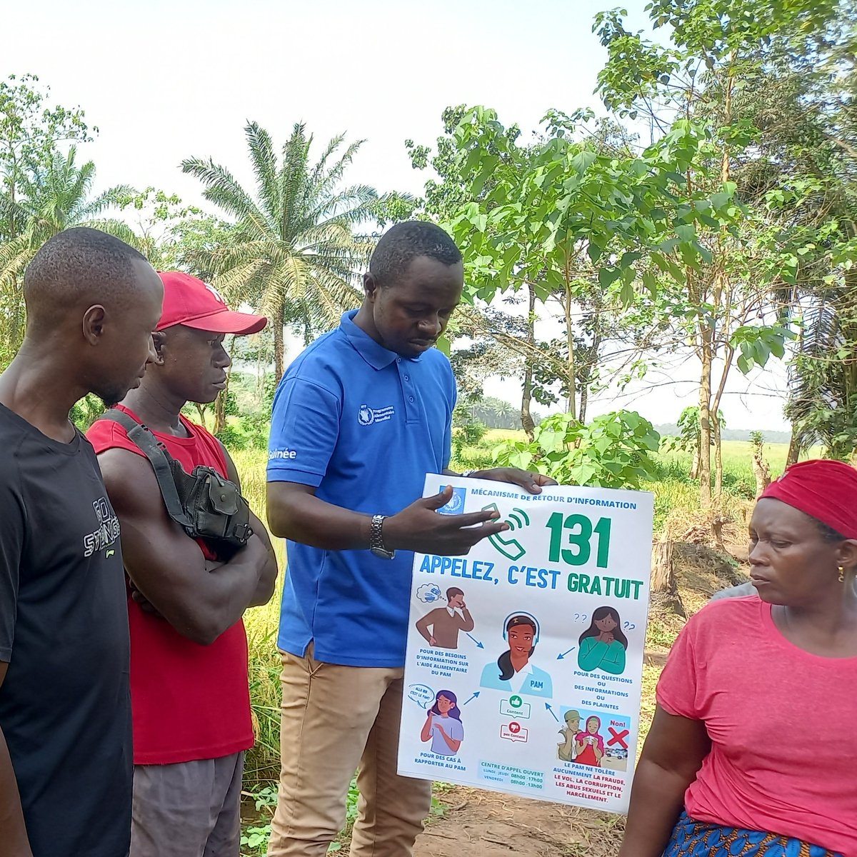 #LeSaviezVous ? 
La Guinée 🇬🇳 dépend fortement des importations alimentaires, le riz représentant 40 % !

Benjamin, VNU <a href="/WFP/">World Food Programme</a> :
👨🏿‍🌾 Forme à Falaba
🍚 Transmet des techniques de riziculture
🌱 Donne semences, outils, engrais
Objectif : booster les récoltes &amp; avancer vers #FaimZéro !
