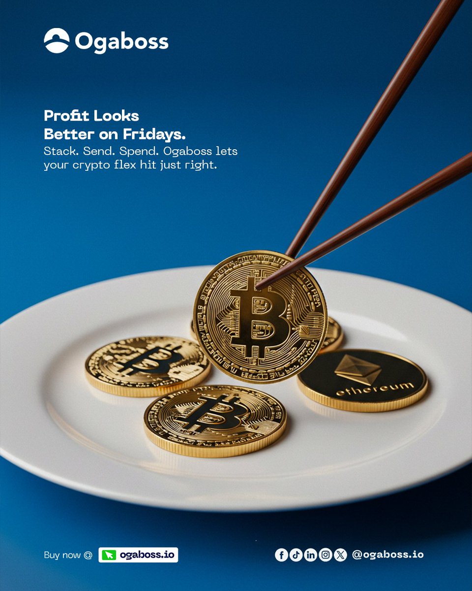 Ogaboss_io's tweet photo. Profit hits different on a Friday.
And with Ogaboss, it shows.

Stack it smart. Send it fast. Spend it your way. Because when your crypto moves like this, every Friday feels like payday.

Buy now at: https://t.co/ZuNsgiz58l

#OgabossFridays 
#CryptoThatWorks 
#FlexWithOgaboss https://t.co/DtfZklJn0u