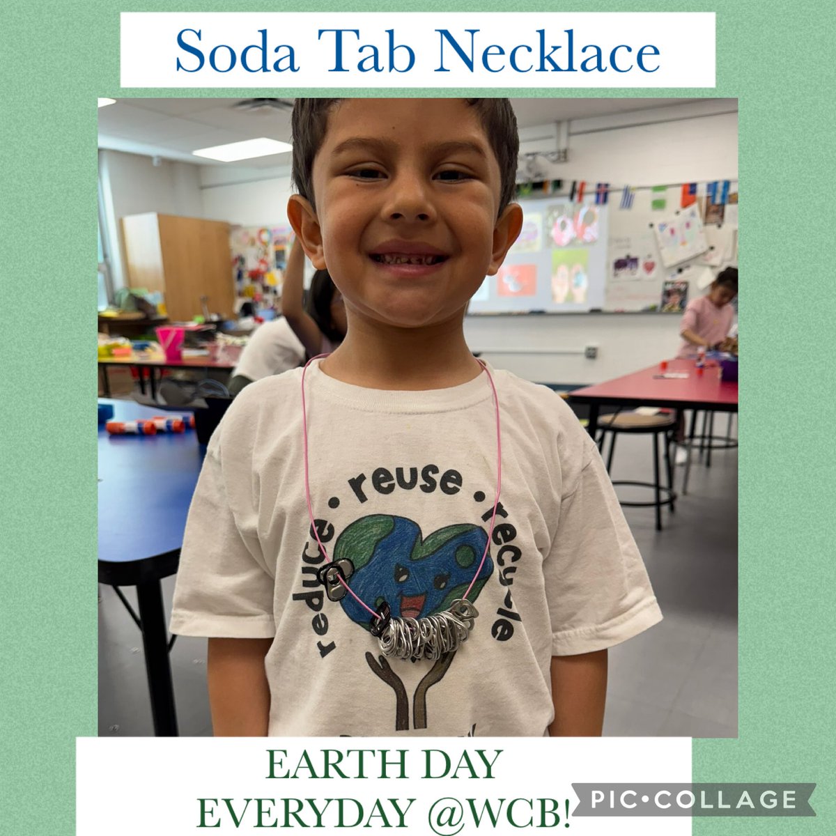 wcbartroom's tweet image. EARTH DAY EVERYDAY @ WCB! I adore these first and second grade jewelry designers. Students have been so excited to create sculptures and jewelry from recycled materials the past two weeks! #wcbpride #EWRSD @EWRSDK12
