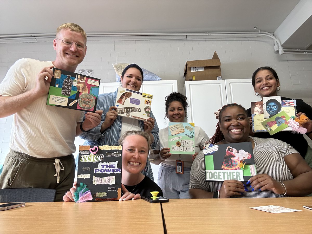 During a collaborative vision board session, the MG Antiracist Diversity Action Team and the MG Social Emotional Learning Team came together to creatively express how our classroom walls can embody the values of inclusivity, empathy, and belonging for all scholars🌟🌍☮️