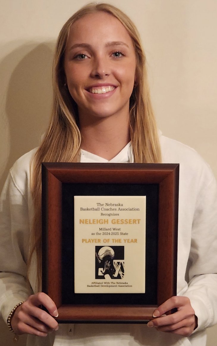 NBCA (@nbca_coaches) on Twitter photo The hardware has arrived! Again, congratulations to <a href="/neleighgessert/">Neleigh Gessert</a> for earning the 2024-25 NBCA Player of the Year!
<a href="/MilWestLadyCats/">Millard West GBB</a>
<a href="/PrepExtra/">LJS Prep Extra</a>
<a href="/THEnebpreps/">nebpreps</a>
<a href="/NBDA_Basketball/">Nebraska Basketball Development Association</a> The hardware has arrived! Again, congratulations to <a href="/neleighgessert/">Neleigh Gessert</a> for earning the 2024-25 NBCA Player of the Year!
<a href="/MilWestLadyCats/">Millard West GBB</a>
<a href="/PrepExtra/">LJS Prep Extra</a>
<a href="/THEnebpreps/">nebpreps</a>
<a href="/NBDA_Basketball/">Nebraska Basketball Development Association</a>