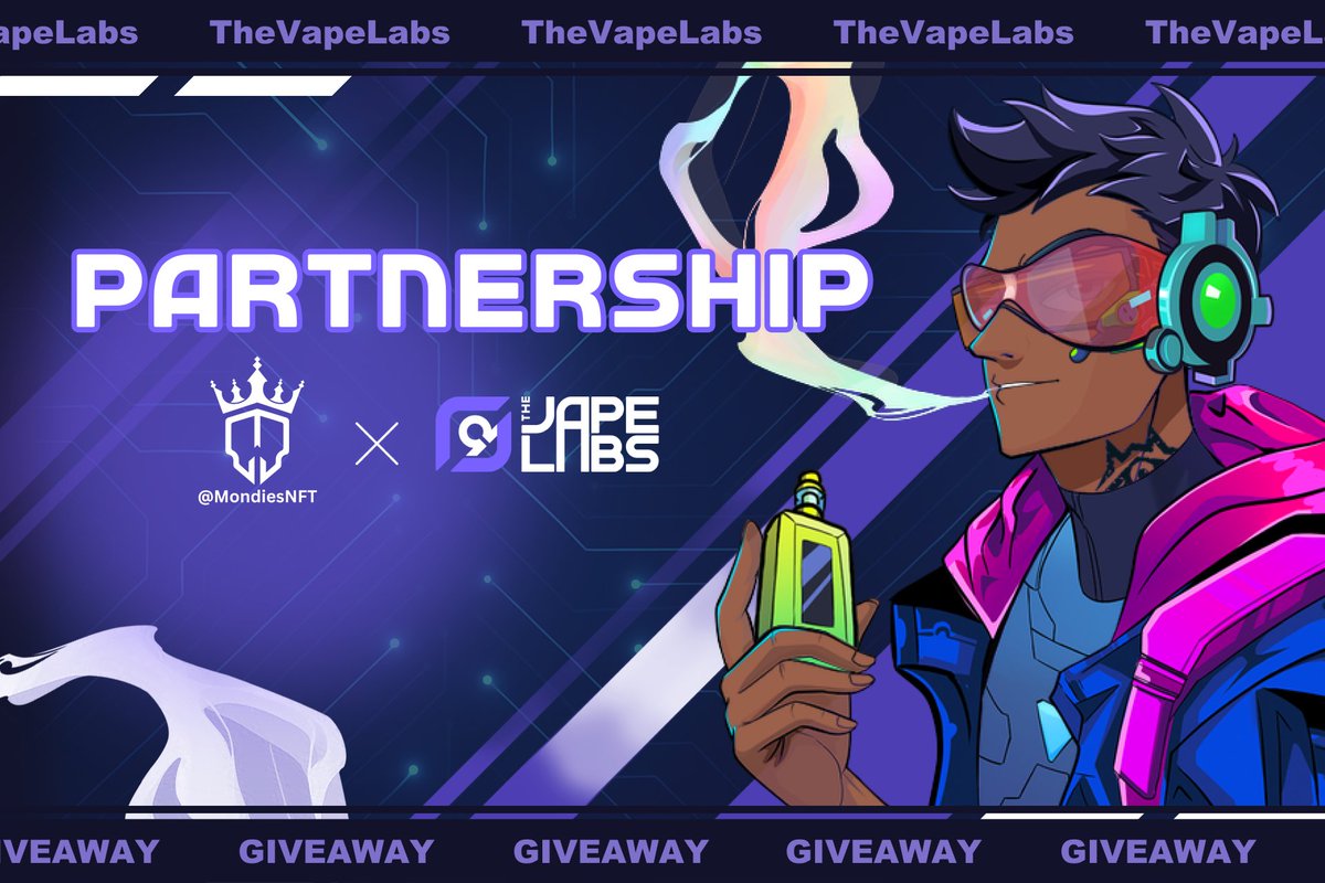TheVapeLabs (💨,🟣) (@thevapelabs) on Twitter photo TheVapeLabs 🤝 MondiesNFT
To celebrate, we're giving away
• 300K $MIST (100 winners)
• 5 Genesis Passes & 5 FCFS WLs (from MondiesNFT)
To join
• Fl both <a href="/MondiesNFT/">MondiesNFT</a> & <a href="/thevapelabs/">TheVapeLabs (💨,🟣)</a>
• Like, RT, drop your wallet 👇 TheVapeLabs 🤝 MondiesNFT
To celebrate, we're giving away
• 300K $MIST (100 winners)
• 5 Genesis Passes & 5 FCFS WLs (from MondiesNFT)
To join
• Fl both <a href="/MondiesNFT/">MondiesNFT</a> & <a href="/thevapelabs/">TheVapeLabs (💨,🟣)</a>
• Like, RT, drop your wallet 👇