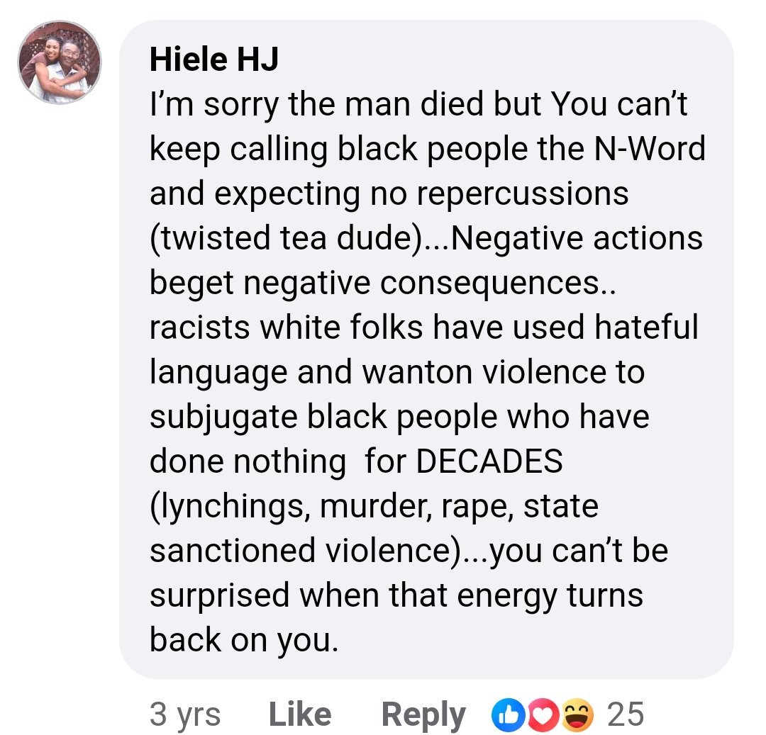 jeremykauffman's tweet photo. A black Dunkin Donuts employee killed an elderly customer for saying "n*gger".

Many of the comments on Facebook from black men suggest the murder was justified. https://t.co/PaoS7GzT88