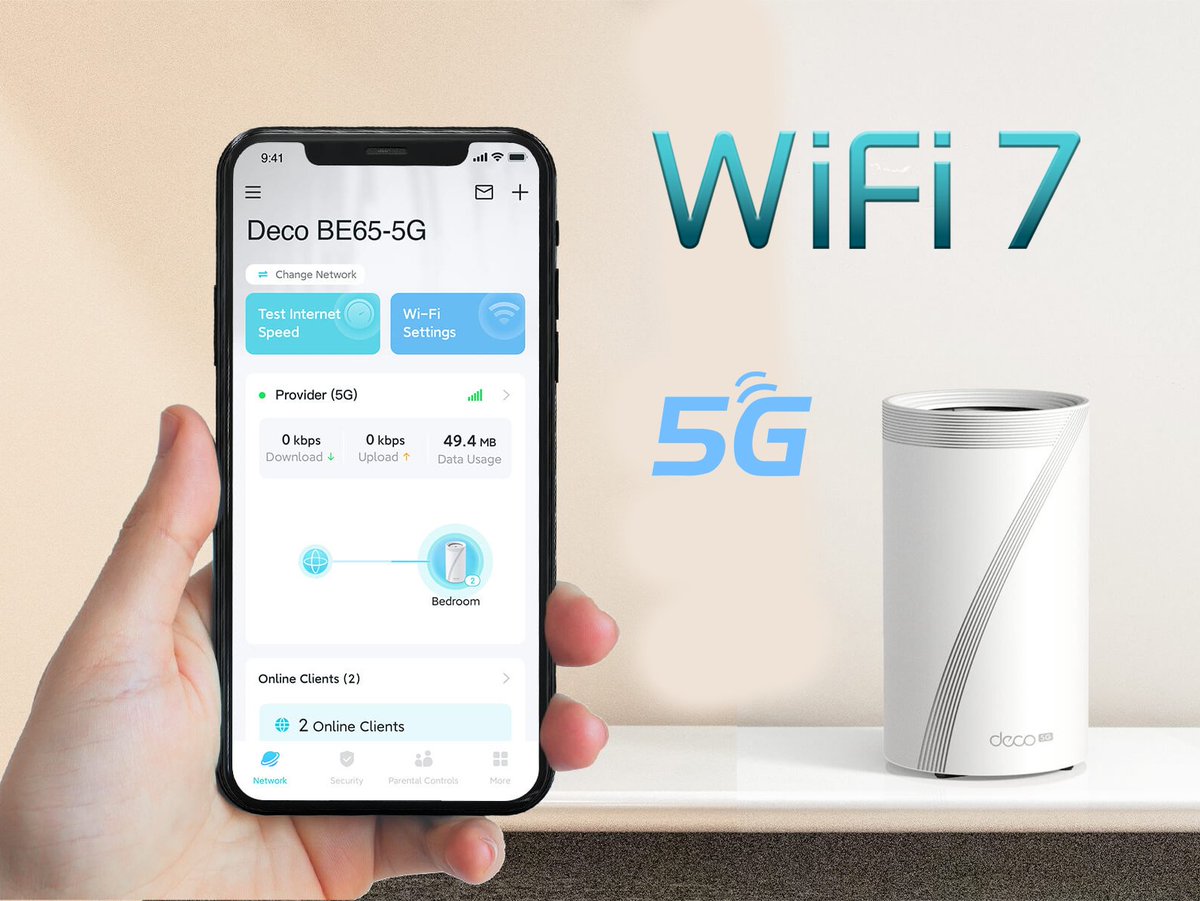 SKY IS THE LIMIT
Deco BE65-5G, le système routeur 5G WiFi 7 qui assure un très Haut Débit où que vous soyez.
tp-link.com/fr/home-networ…

#5G #WiFi #réseau #internet #streaming #gaming #web #box #connexion #TPLink