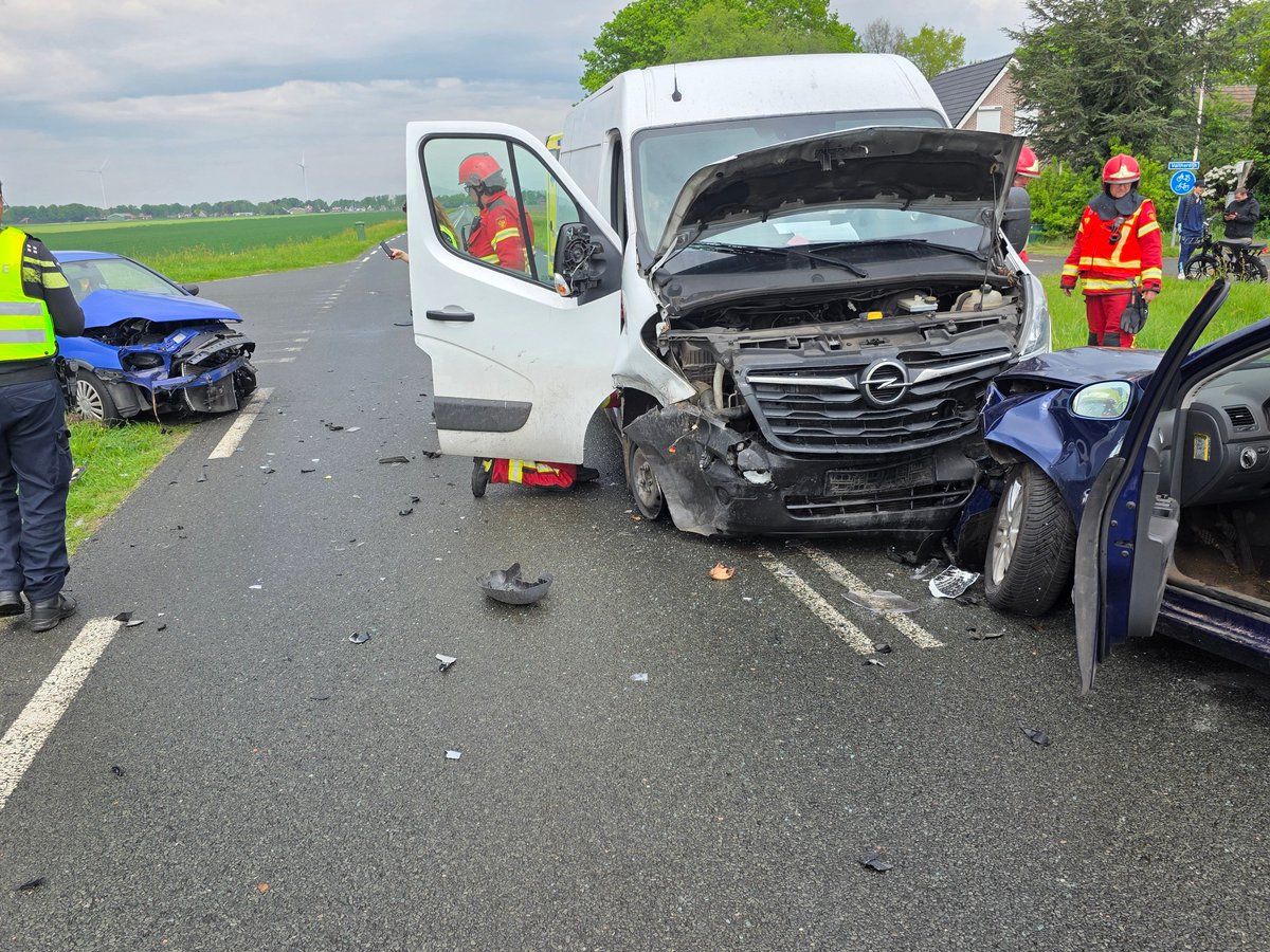 Verkeersongeluk op Drentse Mondenweg