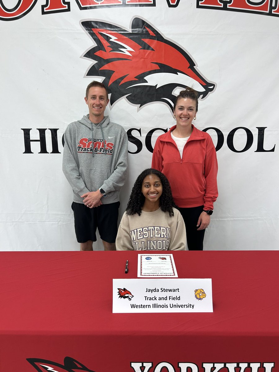 Yorkville Foxes (@yhsathletics115) on Twitter photo Congrats to Jayda Stewart on committing to run Track and attend school at Western Illinois University! <a href="/RunYHS/">Yorkville CC/T&F</a> Congrats to Jayda Stewart on committing to run Track and attend school at Western Illinois University! <a href="/RunYHS/">Yorkville CC/T&F</a>