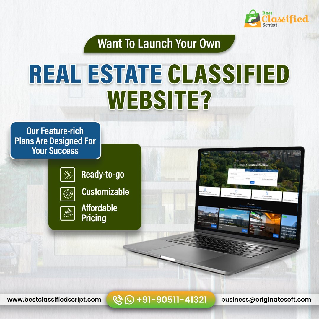 buyclassified's tweet image. 🏡 Want to Launch Your Own Real Estate Classified Website?
Get started with a ready-to-go, fully customizable, and affordable solution from #BestClassifiedScript.
Our feature-rich plans are designed for your success — whether you're starting fresh or scaling up!