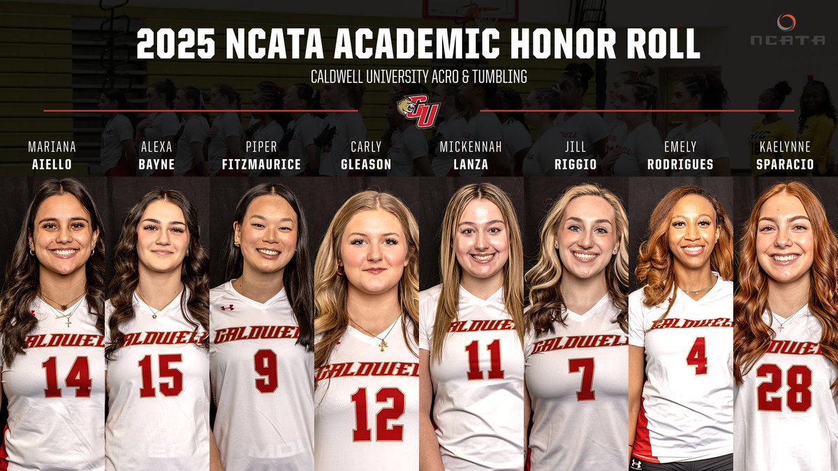 Eight <a href="/CUAcroTumb/">Caldwell Acrobatics & Tumbling</a>  Cougars Named to <a href="/theNCATA/">NCATA</a>  Academic Honor Roll
caldwellathletics.com/news/2025/4/30…