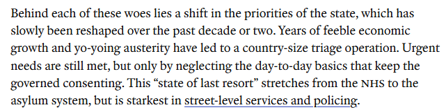 12/ Add all that up and you start to see a pattern, as I lay out in the accompaning leader.

Again and again, the British state has started to look more like a triage ward than a well-functional hospital.

Link: economist.com/leaders/2025/0…