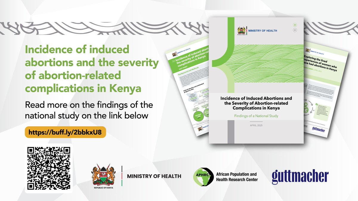 Here is the link to the findings of the study
aphrc.org/incidence-of-i… 

#SRHR #PublicHealth #APHRCResearch #ResearchForChange #EvidenceToAction #WeAreAfrica