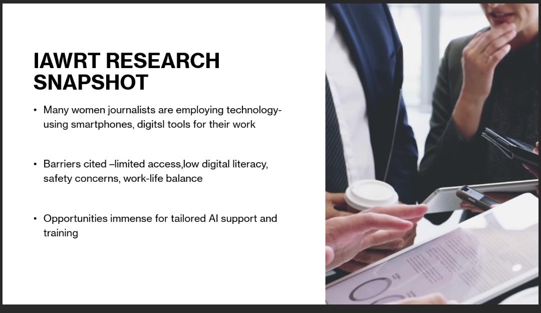 IAWRT-Kenya (@iawrtk) on Twitter photo As <a href="/Nellymoraa15/">Nelly moraa</a> cites, our latest research report noted that AI is being broadly used in newsrooms to enhance operations and it has brought about numerous opportunities for journalists.
iawrt.or.ke/resources/
#WorldPressFreedomDay2025 #PressFreedom #WPFD As <a href="/Nellymoraa15/">Nelly moraa</a> cites, our latest research report noted that AI is being broadly used in newsrooms to enhance operations and it has brought about numerous opportunities for journalists.
iawrt.or.ke/resources/
#WorldPressFreedomDay2025 #PressFreedom #WPFD