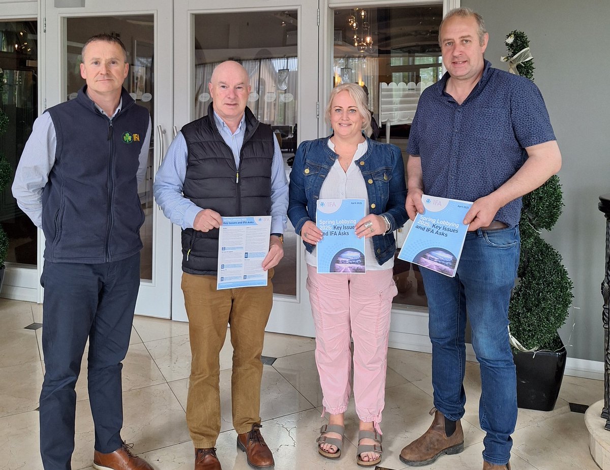 Cavan <a href="/IFAmedia/">Irish Farmers' Association</a> delegation met with Senator Sarah O'Reilly <a href="/aontu/">AONTU</a> today as part of the IFA nationwide lobby on current key issues facing Farmers - late ACRES payments, Bovine TB, Nitrates Derogation, GAEC-2 and Mercosur trade deal.
