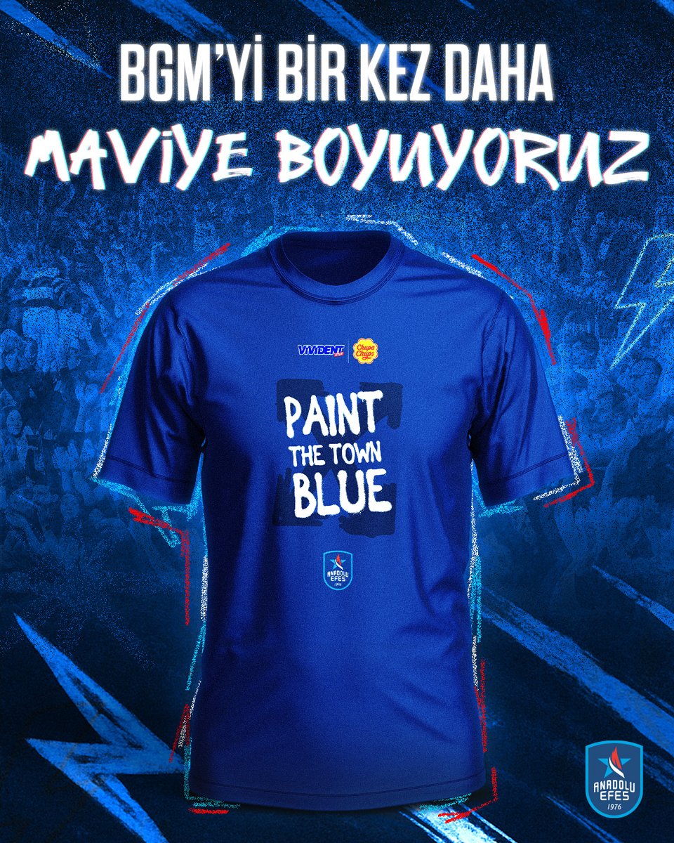 🔵 BGM BİR KEZ DAHA MASMAVİ! 🔵

<a href="/Vivident_Tr/">Vivident</a> ve <a href="/ChupaChupsTR/">Chupa Chups Türkiye</a>'nin katkılarıyla hazırladığımız binlerce "Paint the Town Blue" tişörtü bu akşam BGM'de seni bekliyor!

Mavi bir sel olup 40 dakika boyunca coşmaya hazır mısın Anadolu Efesli?

#ÇiğneGülümseÖzgüveniniTazele