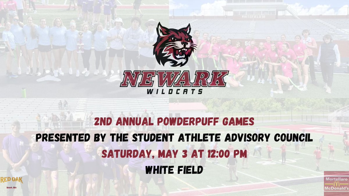 Come join us for our 2nd annual powderpuff football games this Saturday. First games start at noon with championship and consolations to follow