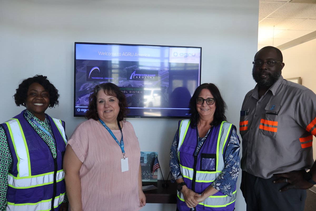 Dr. Pamela Vereen (Georgetown County School District), Jody Reed (Agru America), and Tania Appel toured Agru America to explore developing student apprenticeship pathways with Agru America. Big thanks to Ben Pressley for being an outstanding tour guide! #apprenticeshipswork