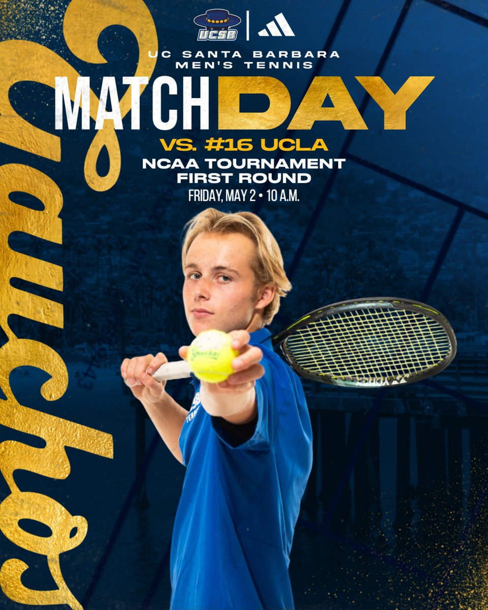 It all begins today!

🆚 #16 UCLA
📍 Hellman Tennis Complex | Berkeley, Calif.
⏰ 10 a.m.
📺 ucsbgauchos.com/MTENLivestream
📊 ucsbgauchos.com/MTENLiveStats

#GoGauchos