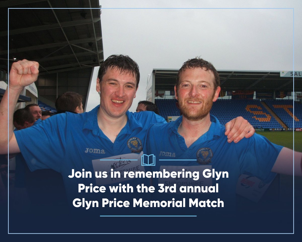 💙🧡 | Tomorrow we will welcome the 3rd annual Glyn Price Memorial Match being played on our Foundation 3G Pitch (KO 12:15pm) and we encourage fans to come along and cheer on both teams.

Players from the current STFC Away Supporters team will take on the ASFC Veterans in a match