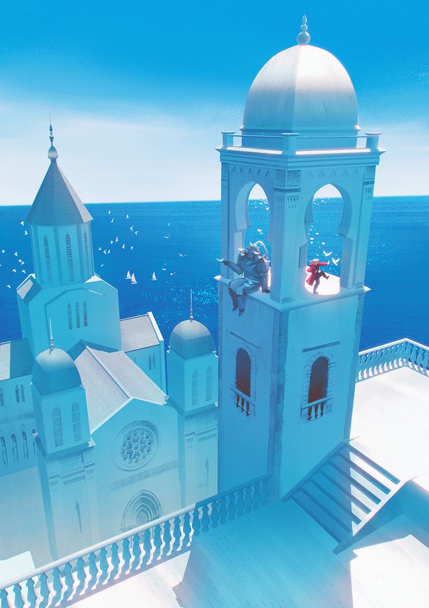 cljjsen's tweet image. A seaside castle #FullmetalAlchemist #FMAB