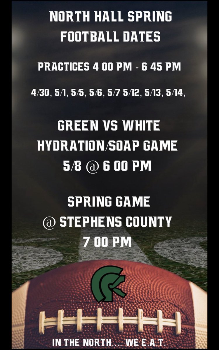 Dawson Gray (@dawsongray2) on Twitter photo started spring football this week! no team id radther be with!!! come watch some dawgs over the next couple of weeks!
<a href="/Coach_Hendrix/">Coach Hendrix</a> <a href="/klgosse/">Keith Gosse</a> <a href="/CJacksonPRZ/">Connor Jackson</a> <a href="/nthfootball/">North Hall Football</a> <a href="/NwGaFootball/">NwGa Football</a> <a href="/One11Recruiting/">One11 Recruiting</a> <a href="/coach_hadac/">Coach Isaac</a> <a href="/TimGlanton/">Coach Tim Glanton</a> <a href="/CoachHestness/">Seth Hestness</a> <a href="/EMUFBRecruiting/">EMU Football Recruiting</a> started spring football this week! no team id radther be with!!! come watch some dawgs over the next couple of weeks!
<a href="/Coach_Hendrix/">Coach Hendrix</a> <a href="/klgosse/">Keith Gosse</a> <a href="/CJacksonPRZ/">Connor Jackson</a> <a href="/nthfootball/">North Hall Football</a> <a href="/NwGaFootball/">NwGa Football</a> <a href="/One11Recruiting/">One11 Recruiting</a> <a href="/coach_hadac/">Coach Isaac</a> <a href="/TimGlanton/">Coach Tim Glanton</a> <a href="/CoachHestness/">Seth Hestness</a> <a href="/EMUFBRecruiting/">EMU Football Recruiting</a>