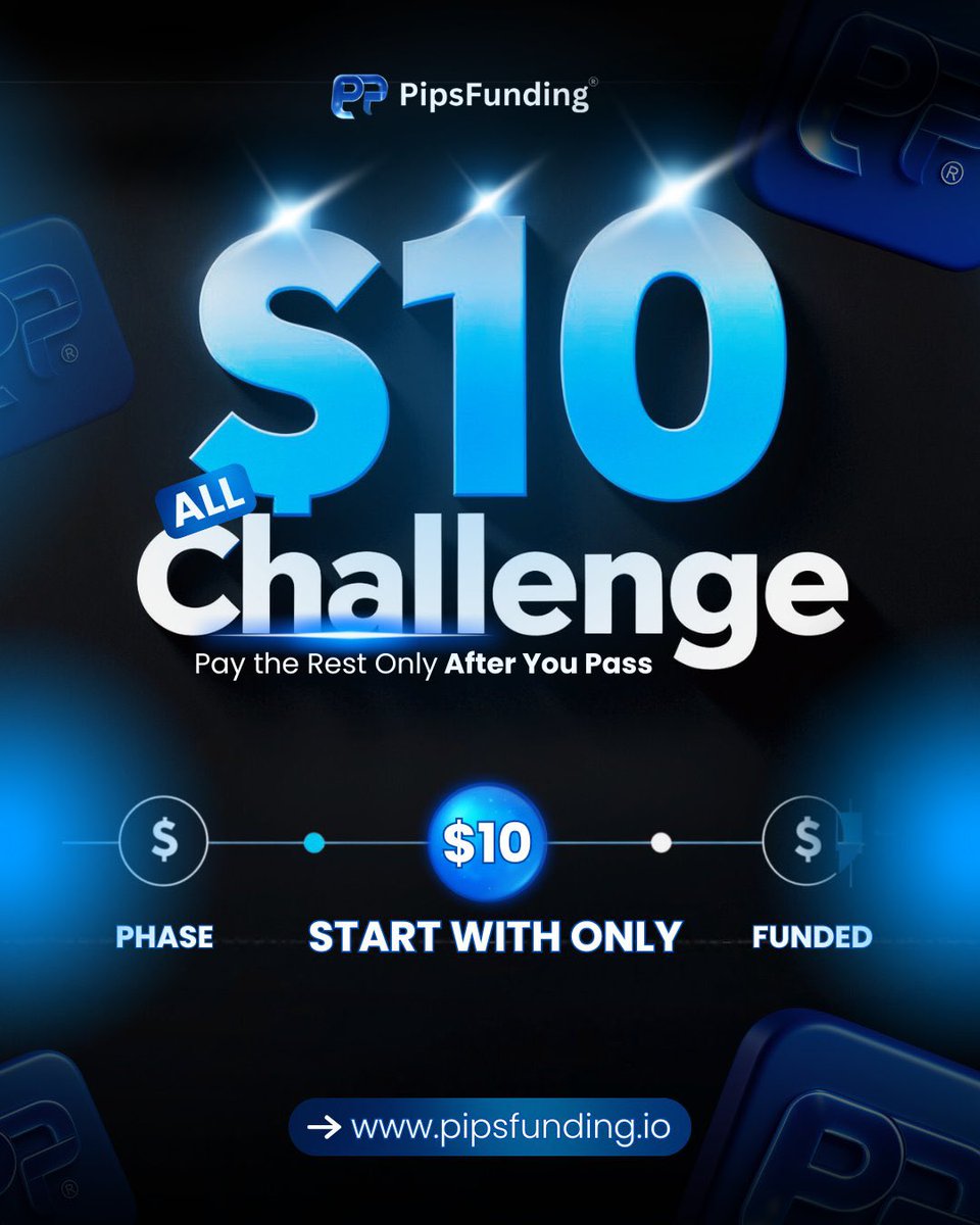 With @pipsfunding Only $10 to Start — Pay the Rest AFTER You Pass!

The PipsFunding Access Challenge is ON — and spots are vanishing FAST!

Start your challenge today for just $10 — prove your edge, pass the phase, and unlock funding like a pro.
No excuses. No delays. Let’s go!