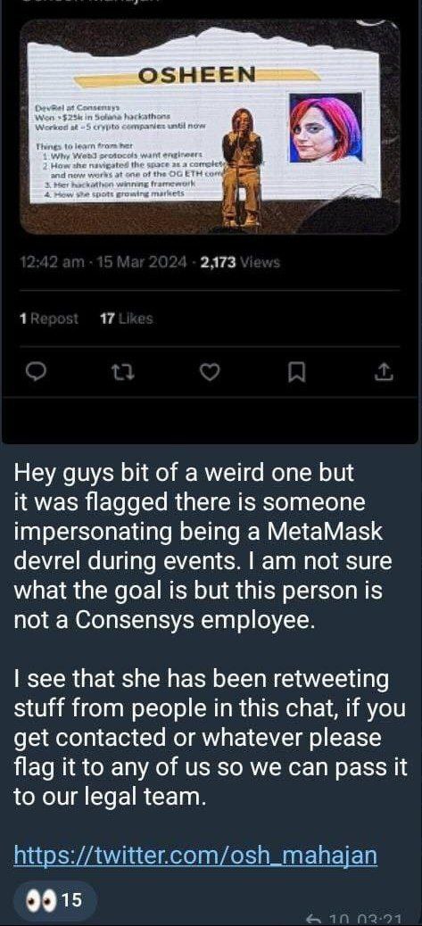 Rahul__Ghangas's tweet image. Lie on your resume, commit fraud
Falsely claim you are a DevRel at @Consensys
Falsely claim that you founded @builderstribehq
Got hired at a major Ethereum L2, and then fired after background check failed
Get O-1 visa
Does grifting classify as "extraordinary ability"?