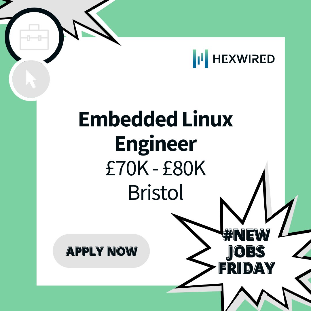 hexwired's tweet image. NEW JOBS FRIDAY💥
Apply here:
➡️Senior C++ Developer - £45K - £60K: ow.ly/GILW50VHK0h
➡️Product Engineer - £45K - £55K: ow.ly/Bsrt50VHK0o
➡️Embedded Linux Engineer - £70K - £80K: ow.ly/7mct50VHK0g
#HexwiredRecruitment #TechJobs #LinuxJob #TechRecruitmentAgency