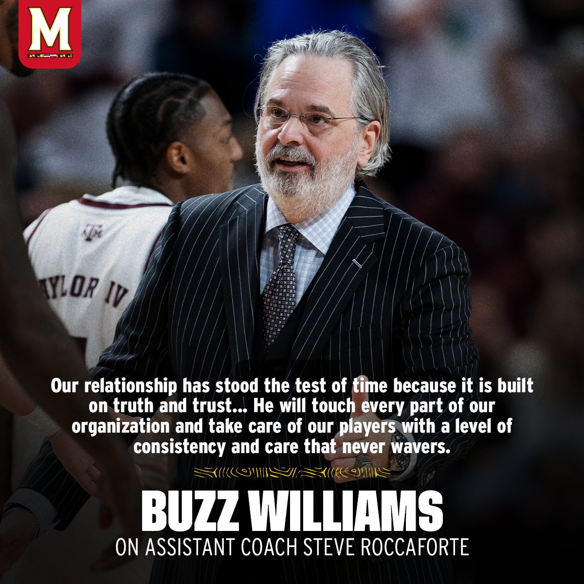 Maryland Men’s Basketball (@terrapinhoops) on Twitter photo Welcome, Steve Roccaforte!
With over 36 years of college coaching experience, Steve Roccaforte brings elite recruiting and postseason pedigree to the table.
<a href="/coachrock18/">Steve Roccaforte</a> Welcome, Steve Roccaforte!
With over 36 years of college coaching experience, Steve Roccaforte brings elite recruiting and postseason pedigree to the table.
<a href="/coachrock18/">Steve Roccaforte</a>