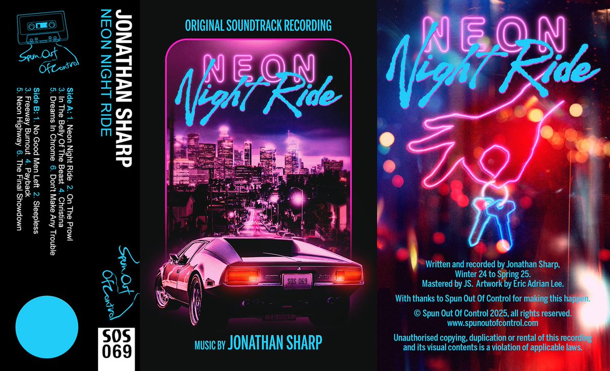 Spun Out Of Control (@spunoutsounds) on Twitter photo Gone In 60 Seconds...? Ltd edition cassettes & digital downloads flying out this Bandcamp Friday for Jonathan Sharp aka <a href="/Heartwood9/">Heartwood Institute</a>'s new album Neon Night Ride. Synthesizer arpeggios-a-go-go...FOF: Kavinsky, Chromatics, Desire, Nicholas Winding Refn etc:
spunoutofcontrol.bandcamp.com Gone In 60 Seconds...? Ltd edition cassettes & digital downloads flying out this Bandcamp Friday for Jonathan Sharp aka <a href="/Heartwood9/">Heartwood Institute</a>'s new album Neon Night Ride. Synthesizer arpeggios-a-go-go...FOF: Kavinsky, Chromatics, Desire, Nicholas Winding Refn etc:
spunoutofcontrol.bandcamp.com