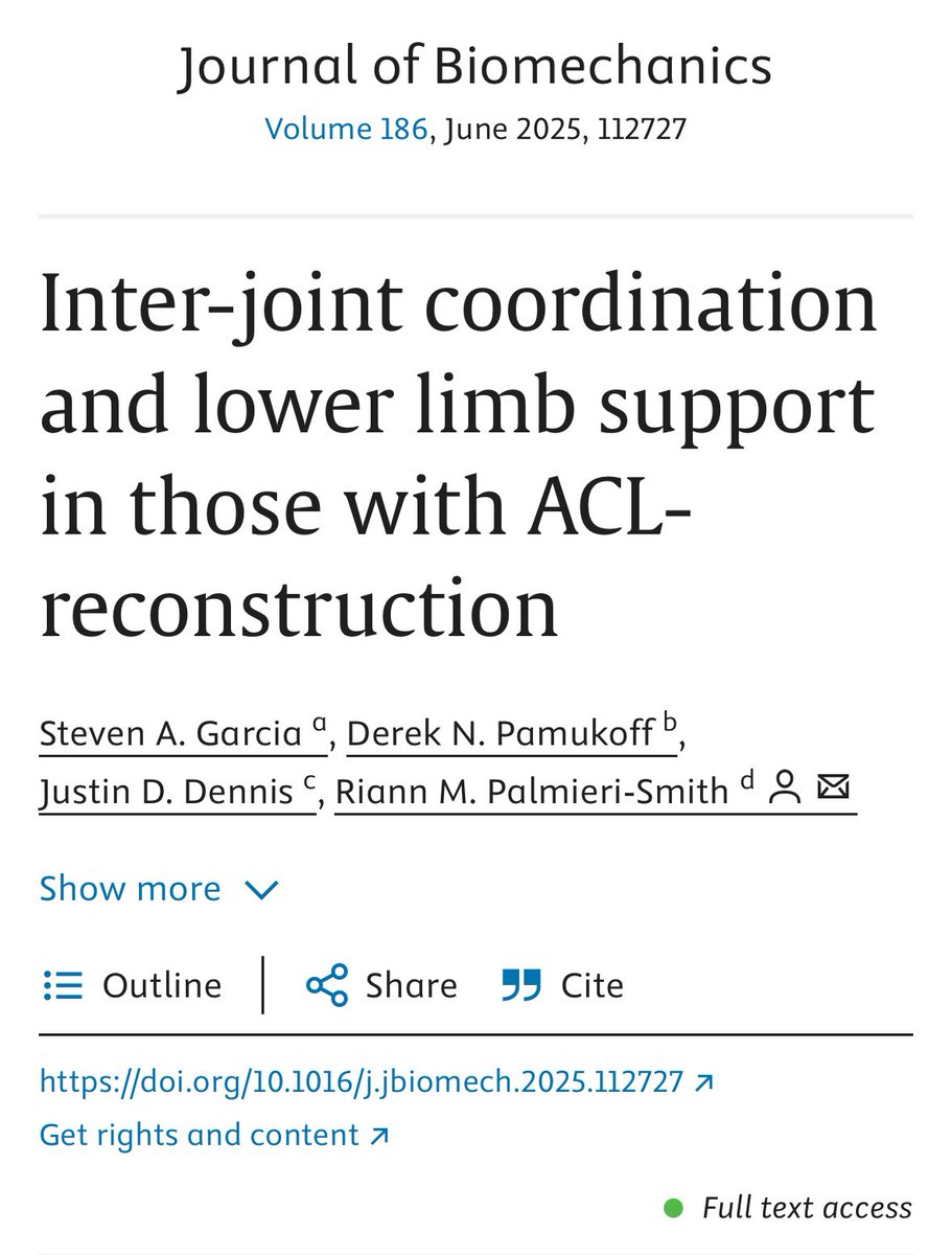Steven Garcia (@stevenag04) on Twitter photo Check out our recent paper looking at lower limb inter-joint coordination and total support moments during walking in those with & w/o ACLR! This was a fun and interesting new analysis to learn - give it a read below!
authors.elsevier.com/c/1l18Y4-6-ljkU
<a href="/Derek_Pamu/">Derek Pamukoff</a> <a href="/riannps/">Dr. Riann Palmieri-Smith</a> @ JD Dennis Check out our recent paper looking at lower limb inter-joint coordination and total support moments during walking in those with & w/o ACLR! This was a fun and interesting new analysis to learn - give it a read below!
authors.elsevier.com/c/1l18Y4-6-ljkU
<a href="/Derek_Pamu/">Derek Pamukoff</a> <a href="/riannps/">Dr. Riann Palmieri-Smith</a> @ JD Dennis