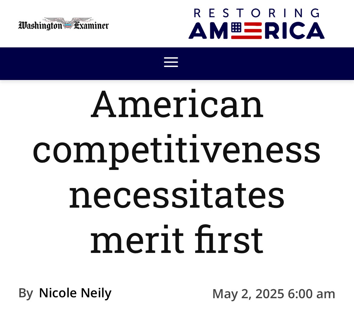 Merit, rigor, and personal agency must return to the heart of American education.

Re-centering the focus in schools will help US companies compete, keep jobs here at home, and provide a pathway to success for talented Americans.