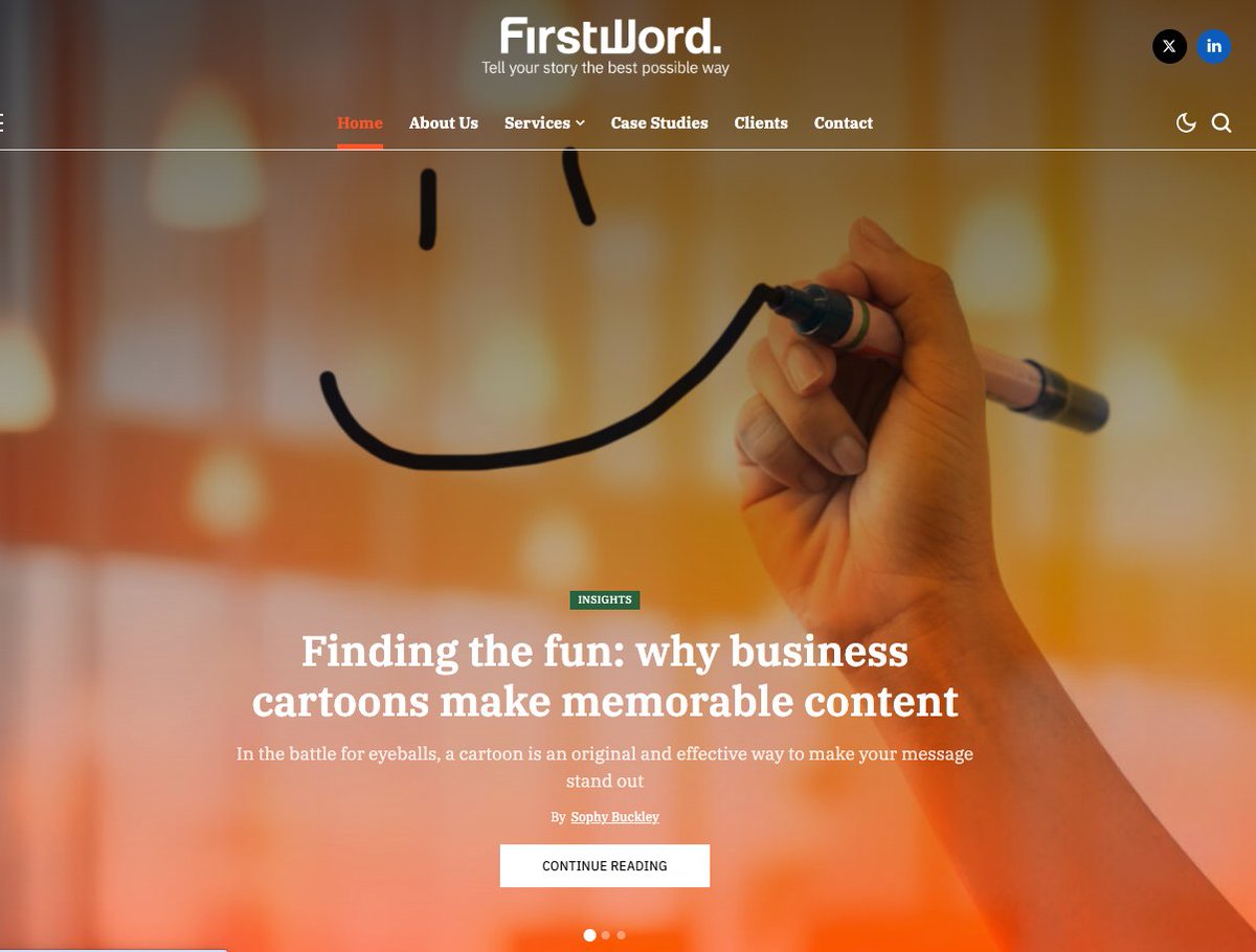 Have companies got a funny bone in their bodies? Getting risk-averse clients to commission cartoons can be very tricky but we've had great success when we've convinced them to try it. Cartoons are great! Here's how to do it. firstword.co.uk/finding-the-fu…