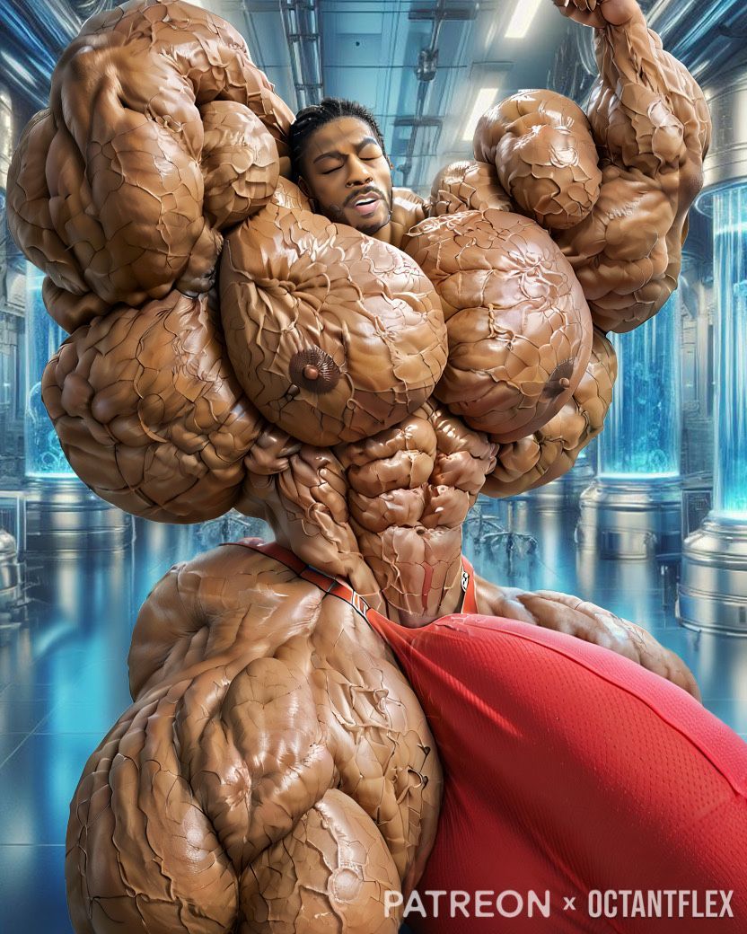 The sheer weight of all that muscle and just the immense feel of the incredible size meant he dropped to his knees!