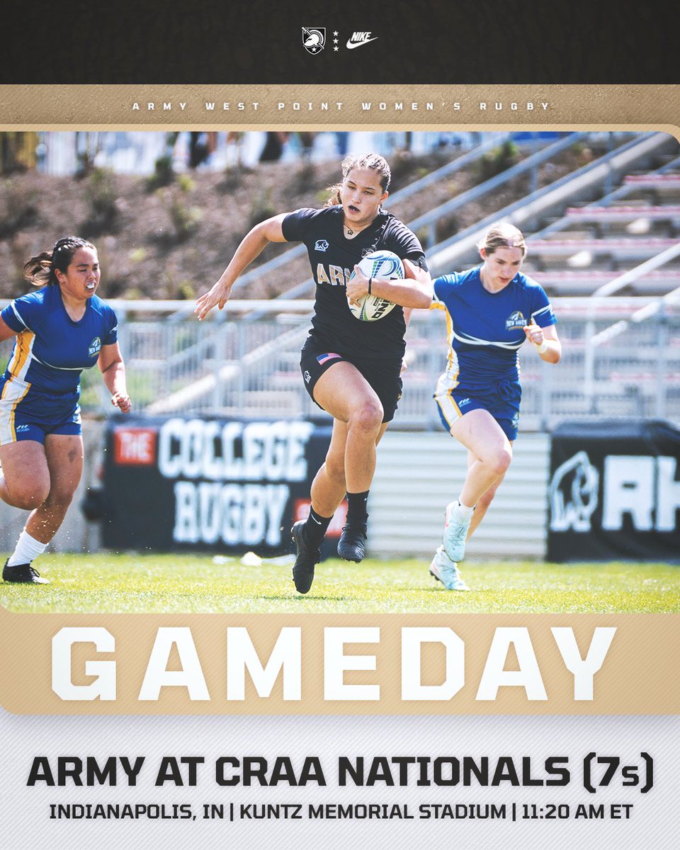 Back at it with a CRAA GAMEDAY in Indianapolis ‼️

🆚 CRAA National 7s
📍 Indianapolis, IN
🗓️ Day 1
🕙 11:20 a.m. ET
📋 craa.rugby/2024-2025-cham…
📺 therugbynetwork.com/schedule

#GoArmy